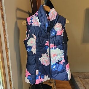 Joules Navy and Pink Quilted Vest